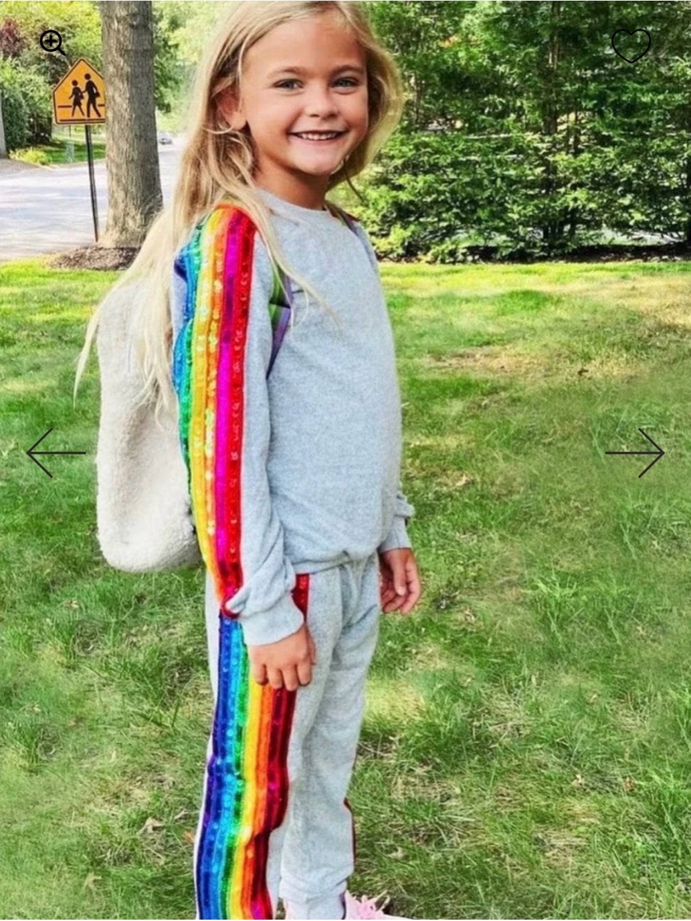 Lola + The Boys Rainbow Sequin Tracksuit Set Sz 8